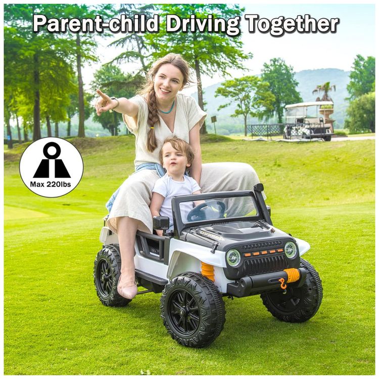 Carro-Eletrico-Infantil-2-Assentos-com-Controle-Remoto-e-foto-1