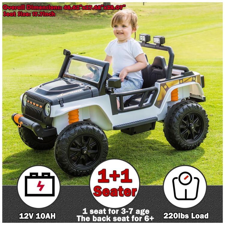 Carro-Eletrico-Infantil-2-Assentos-com-Controle-Remoto-e-foto-3
