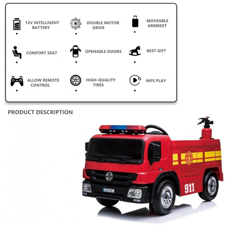 Carro-Bombeiro-Eletrico-Infantil-com-Controle-Remoto-e-3-foto-2