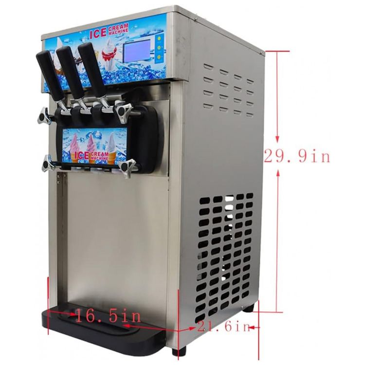 Maquina-de-Sorvete-Profissional-em-Aco-Inoxidavel-4.5L-por-foto-1