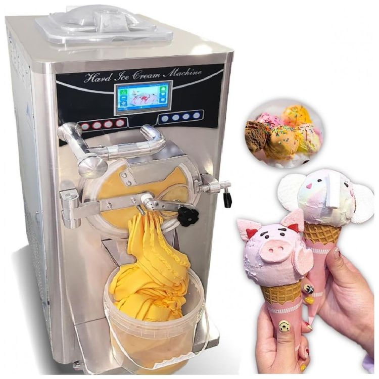 Maquina-de-Sorvete-Profissional-em-Aco-Inoxidavel-45L-por-foto-0