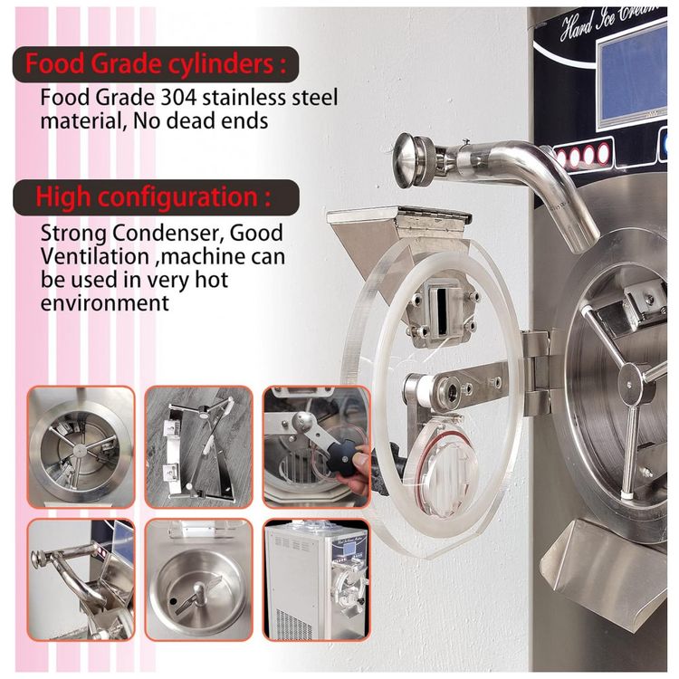 Maquina-de-Sorvete-Profissional-em-Aco-Inoxidavel-45L-por-foto-2