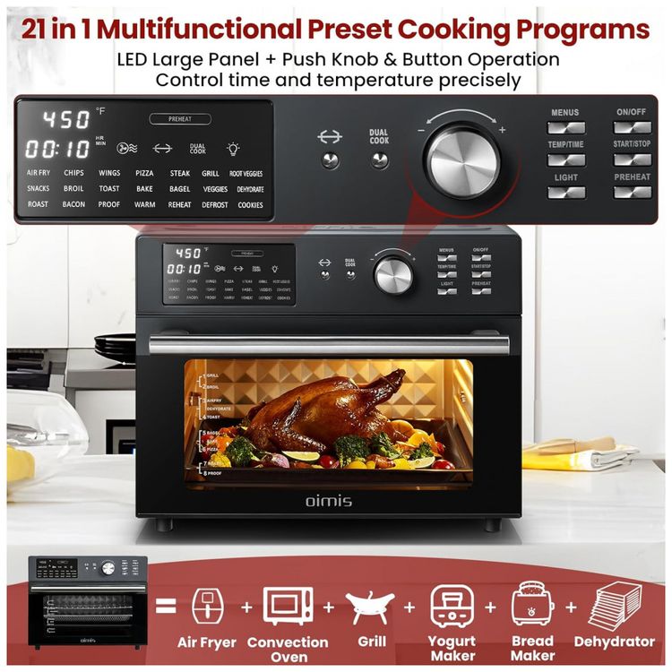 Forno-Eletrico-de-Bancada-32-Litros-21-em-1-com-8-foto-1