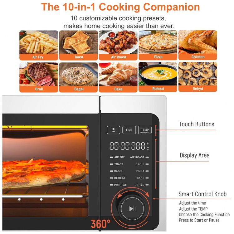 Forno-Eletrico-de-Bancada-10-em-1-com-9-Acessorios-1800W-foto-1