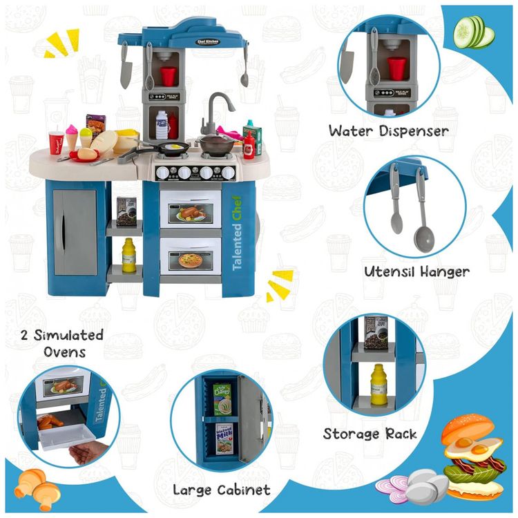 Cozinha-de-Brinquedo-Realista-com-67-Pecas-para-Criancas-de-foto-2