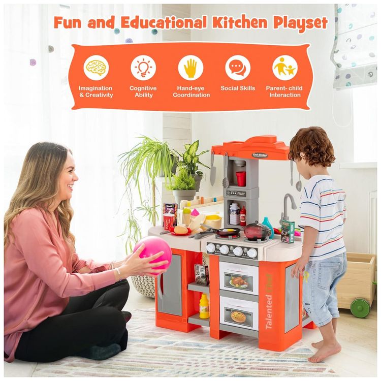 Cozinha-de-Brinquedo-Realista-com-67-Pecas-para-Criancas-de-foto-1
