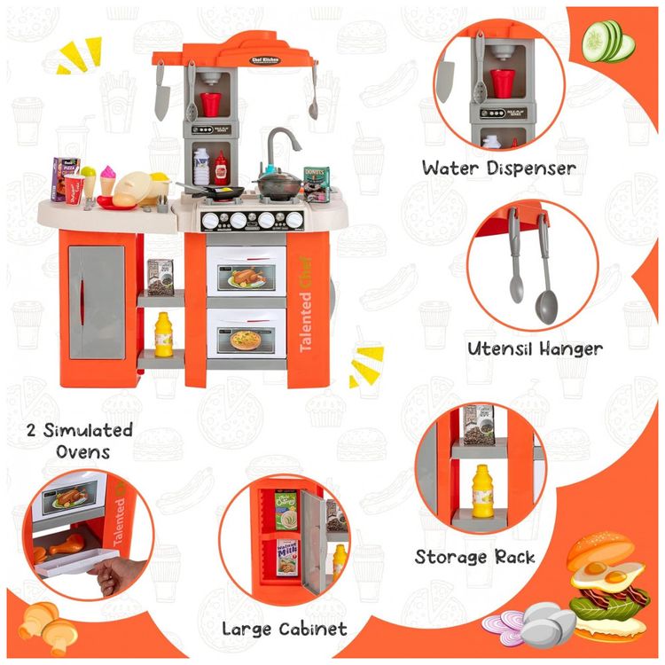 Cozinha-de-Brinquedo-Realista-com-67-Pecas-para-Criancas-de-foto-2