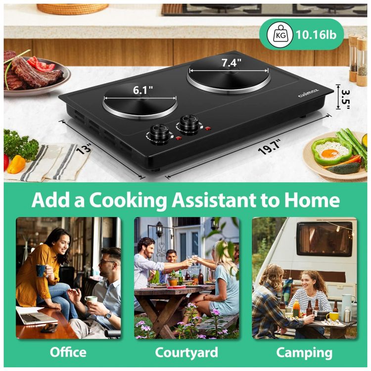 Cooktop-Eletrico-de-Bancada-com-2-Queimadores-e-Controle-de-foto-4
