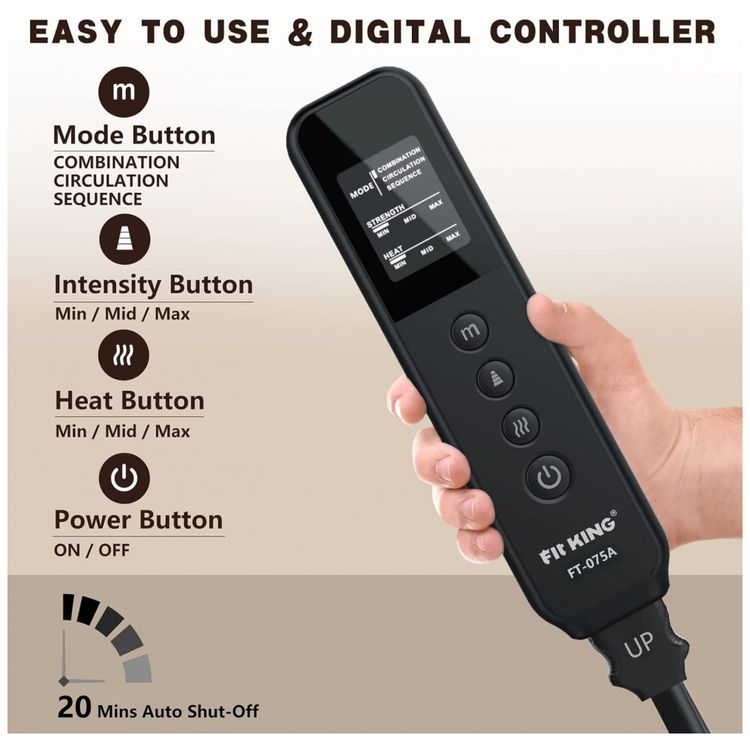 Massageador-Eletrico-de-Compressao-para-Pernas-e-Pes-3-Modos-foto-3
