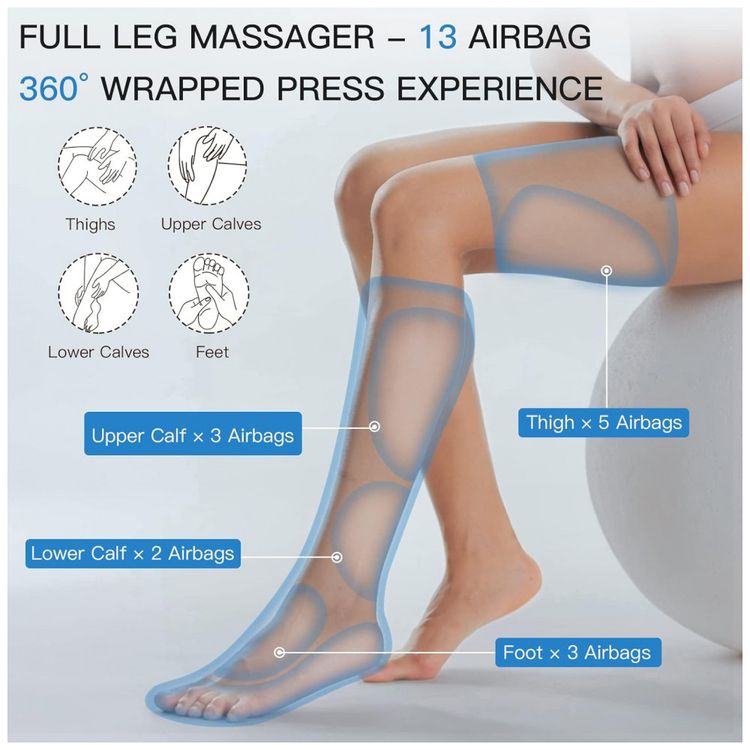 Massageador-Eletrico-de-Compressao-para-Pernas-e-Pes-3-Modos-foto-2