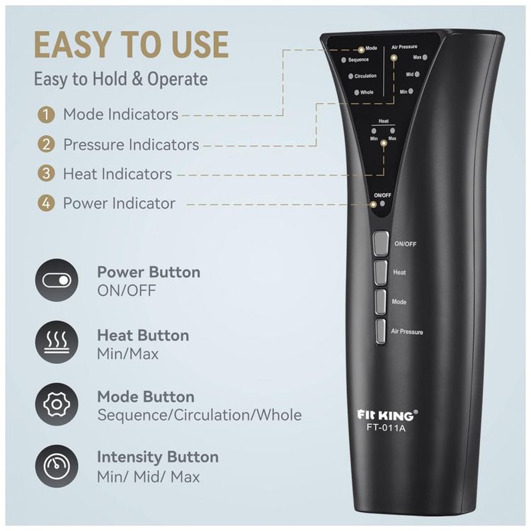 Massageador-Eletrico-de-Compressao-para-Pernas-e-Pes-3-Modos-foto-3