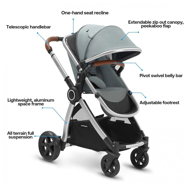 Carrinho-de-Bebe-com-Berco-Portatil-Removivel-e-Assento-foto-1