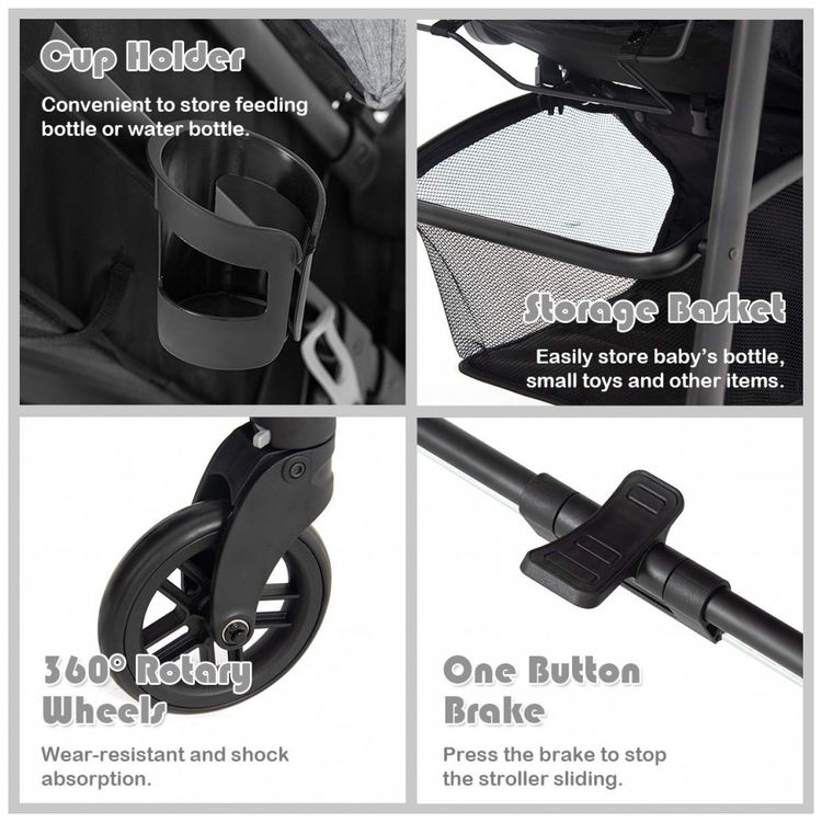 Carrinho-de-Bebe-2-em-1-com-Suspensao-e-Porta-Copos-Baby-foto-3