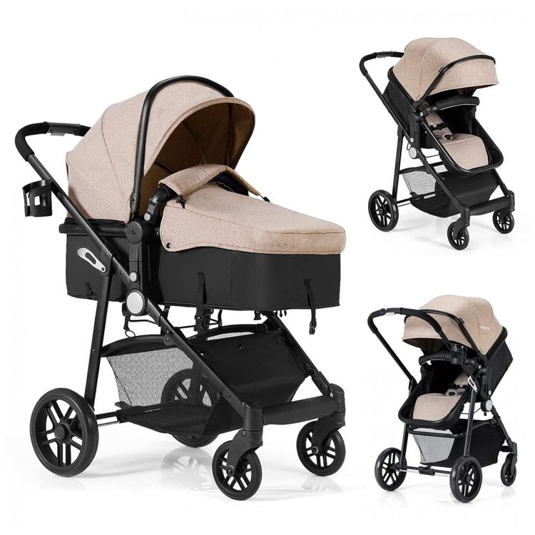 Carrinho-de-Bebe-2-em-1-com-Suspensao-e-Porta-Copos-Baby-foto-0