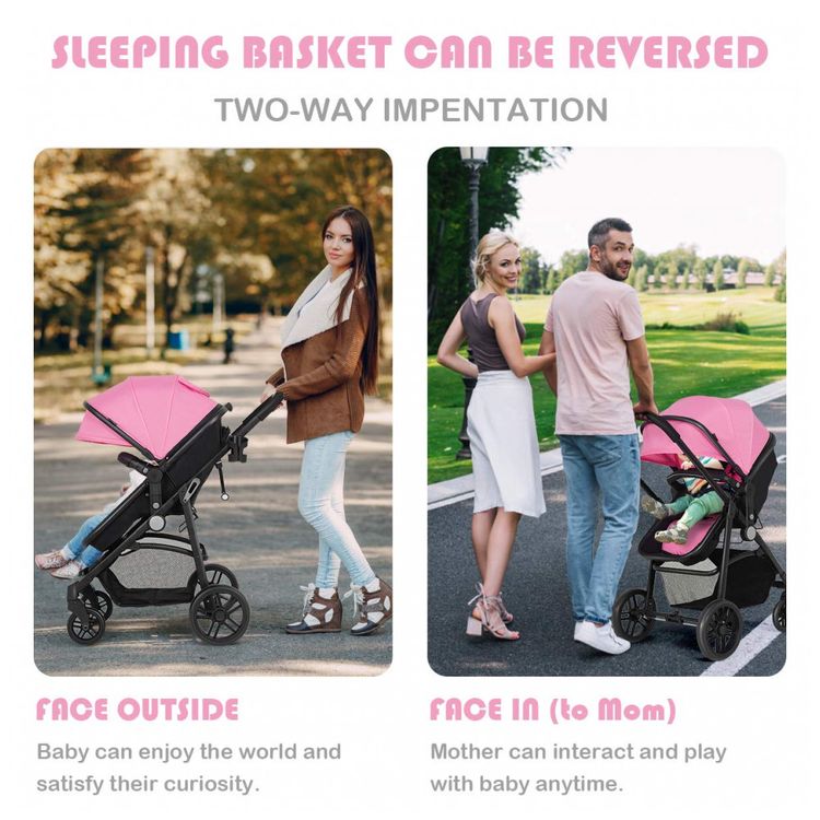 Carrinho-de-Bebe-2-em-1-com-Suspensao-e-Porta-Copos-Baby-foto-1