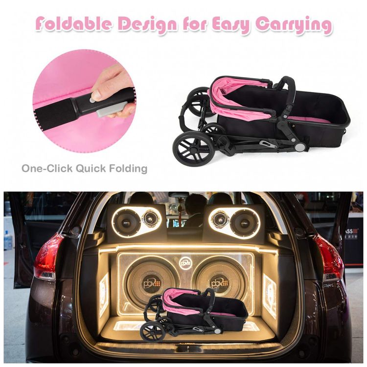 Carrinho-de-Bebe-2-em-1-com-Suspensao-e-Porta-Copos-Baby-foto-5