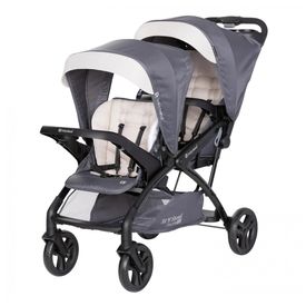 Carrinho-de-Bebe-Duplo-com-Porta-Copos-Baby-Trend-Cinza-foto-0