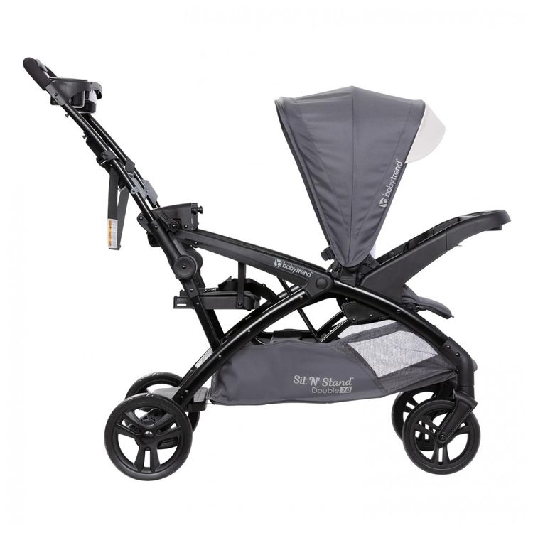 Carrinho-de-Bebe-Duplo-com-Porta-Copos-Baby-Trend-Cinza-foto-2