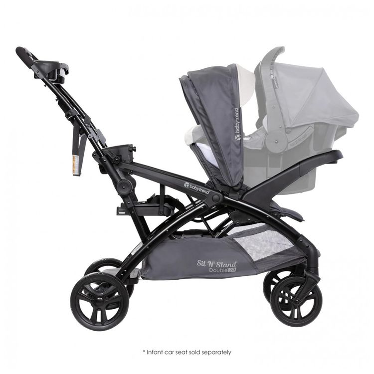 Carrinho-de-Bebe-Duplo-com-Porta-Copos-Baby-Trend-Cinza-foto-5