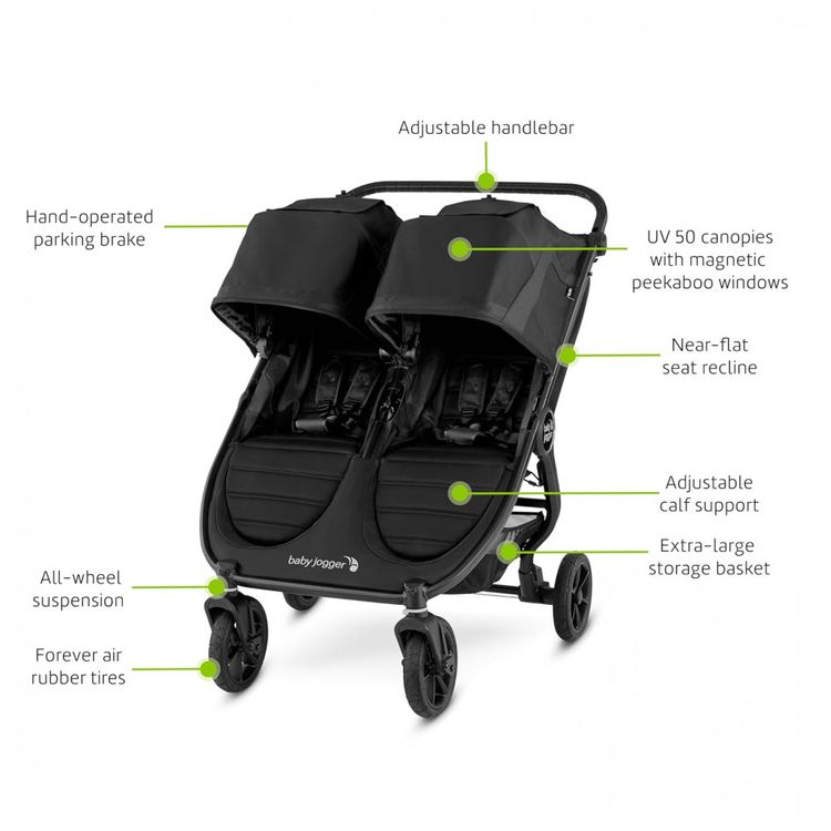 Carrinho-de-Bebe-Duplo-para-Todos-os-Terrenos-Jogger-City-foto-3
