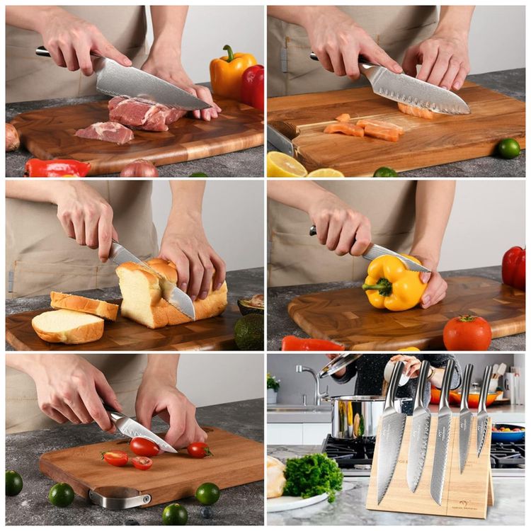 Conjunto-de-Facas-em-Aco-Damasco-com-Bloco-Magnetico-e-Cabo-foto-3