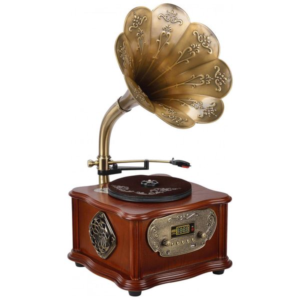 Gramofone-Toca-Discos-Retro-com-Alto-Falantes-e-Controle-de-foto-0