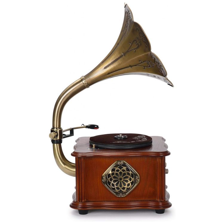 Gramofone-Toca-Discos-Retro-com-Alto-Falantes-e-Controle-de-foto-2