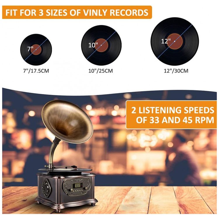 Gramofone-Toca-Discos-Retro-com-MP3-Bluetooth-e-USB-110V-foto-3