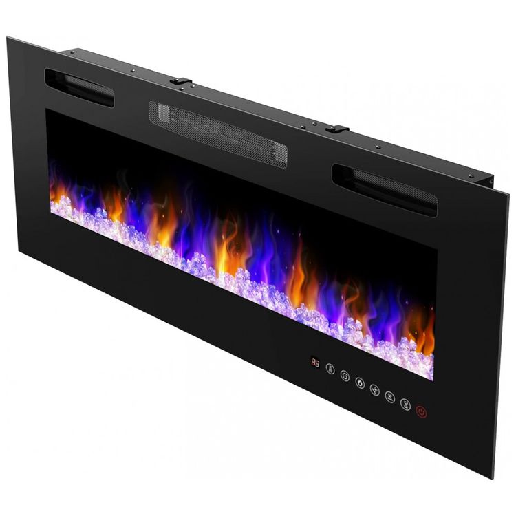 Lareira-Eletrica-de-Embutir-A45x91L-com-Controle-Remoto-e-foto-1