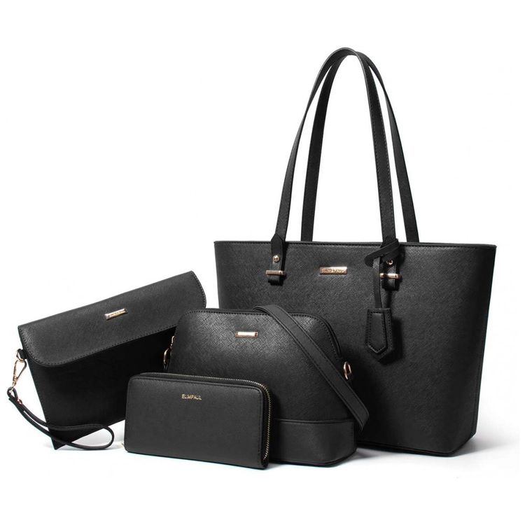 Conjunto-de-Bolsas-Femininas-em-Couro-Sintetico-4-Pecas-com-foto-0