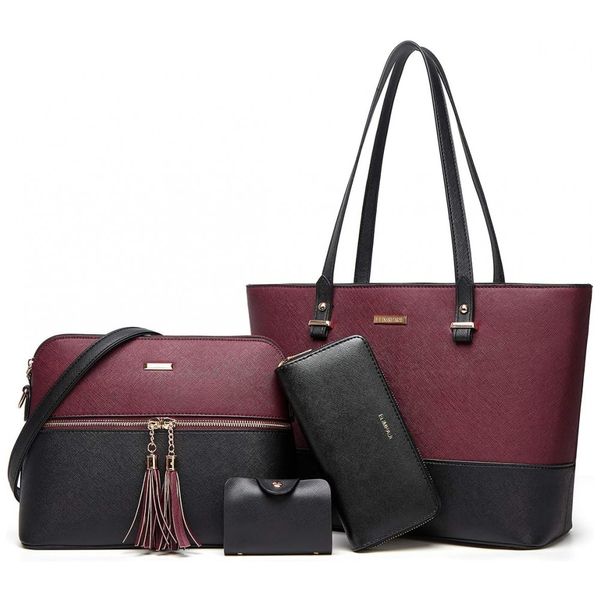 Conjunto-de-Bolsas-Femininas-em-Couro-Sintetico-4-Pecas-com-foto-0