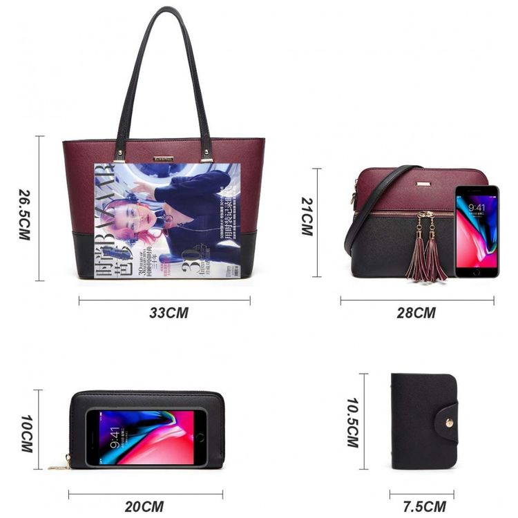 Conjunto-de-Bolsas-Femininas-em-Couro-Sintetico-4-Pecas-com-foto-3
