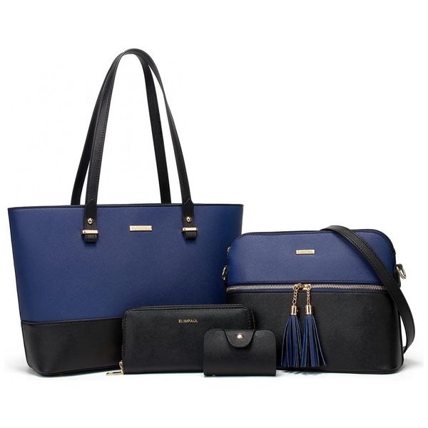 Conjunto-de-Bolsas-Femininas-em-Couro-Sintetico-4-Pecas-com-foto-0