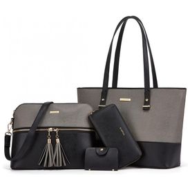 Conjunto-de-Bolsas-Femininas-em-Couro-Sintetico-4-Pecas-com-foto-0