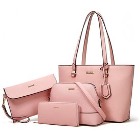 Conjunto-de-Bolsas-Femininas-em-Couro-Sintetico-4-Pecas-com-foto-0