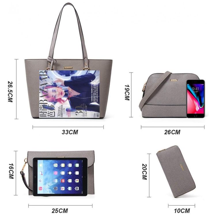 Conjunto-de-Bolsas-Femininas-em-Couro-Sintetico-4-Pecas-com-foto-3