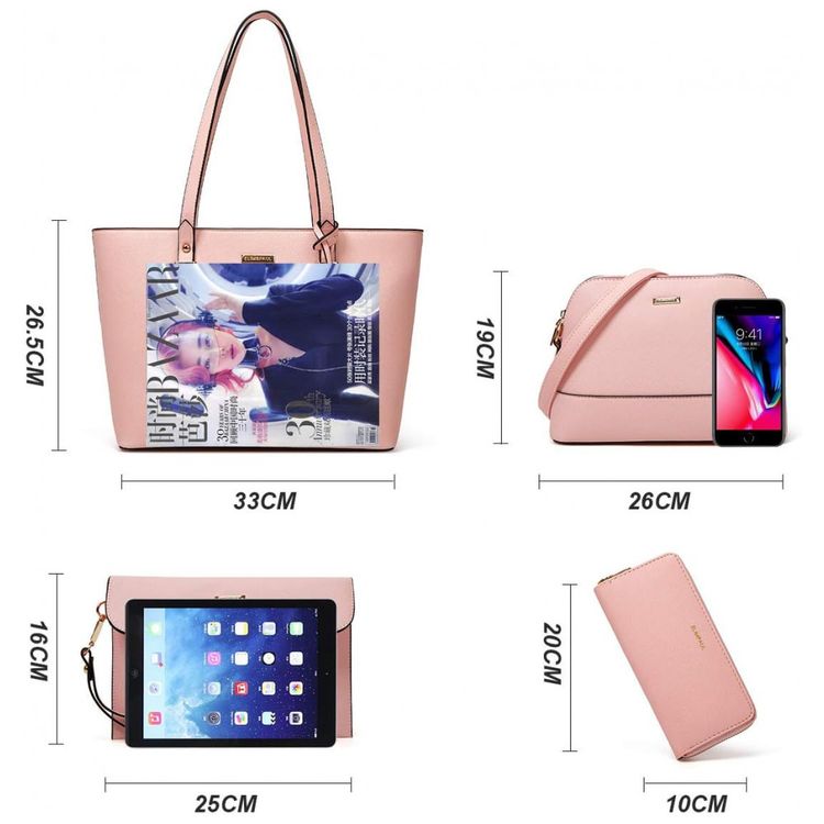 Conjunto-de-Bolsas-Femininas-em-Couro-Sintetico-4-Pecas-com-foto-5