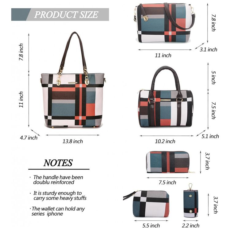 Conjunto-de-Bolsas-Femininas-6-Pecas-com-Carteira-2E-youth-foto-1