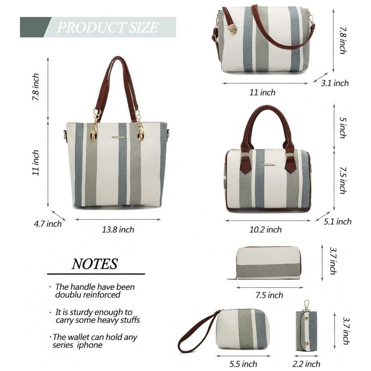 Conjunto-de-Bolsas-Femininas-6-Pecas-com-Carteira-2E-youth-foto-1