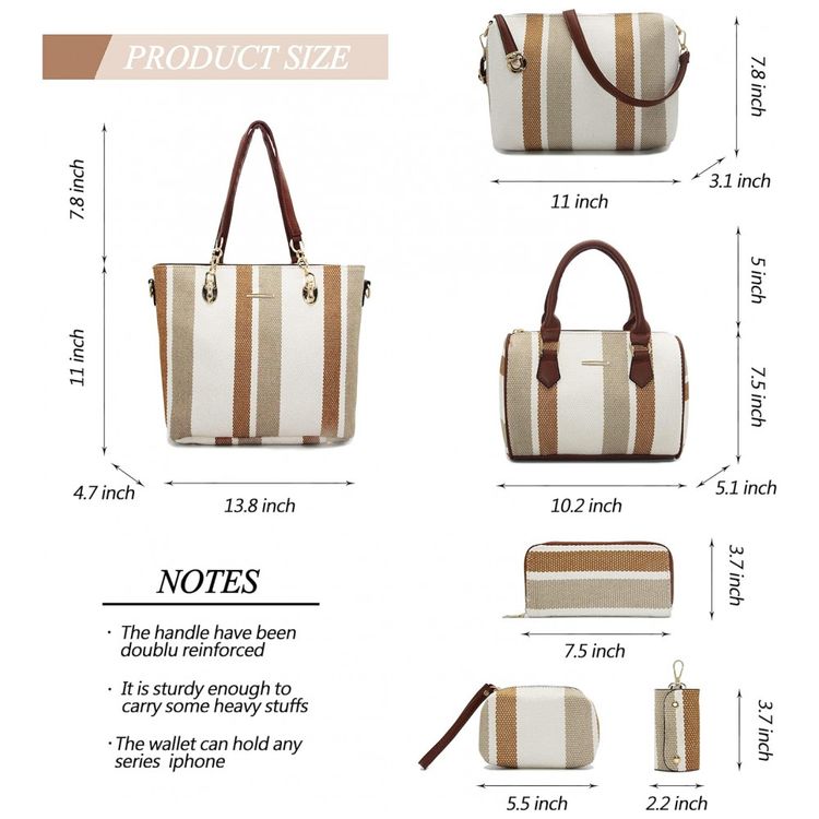 Conjunto-de-Bolsas-Femininas-6-Pecas-com-Carteira-2E-youth-foto-1