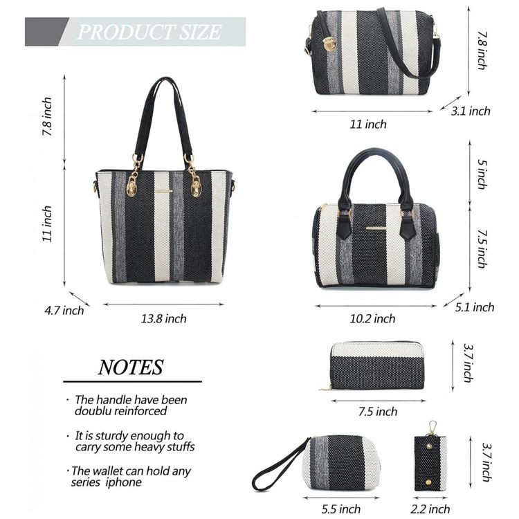Conjunto-de-Bolsas-Femininas-6-Pecas-com-Carteira-2E-youth-foto-2