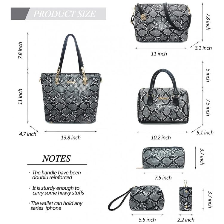 Conjunto-de-Bolsas-Femininas-6-Pecas-com-Carteira-2E-youth-foto-1