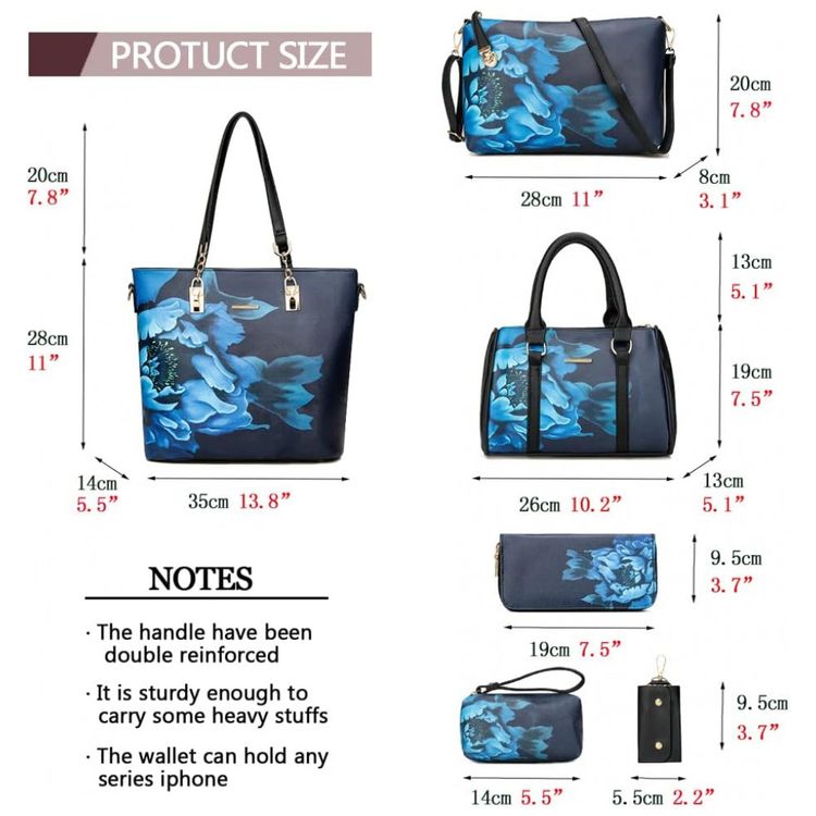 Conjunto-de-Bolsas-Femininas-6-Pecas-com-Carteira-2E-youth-foto-1