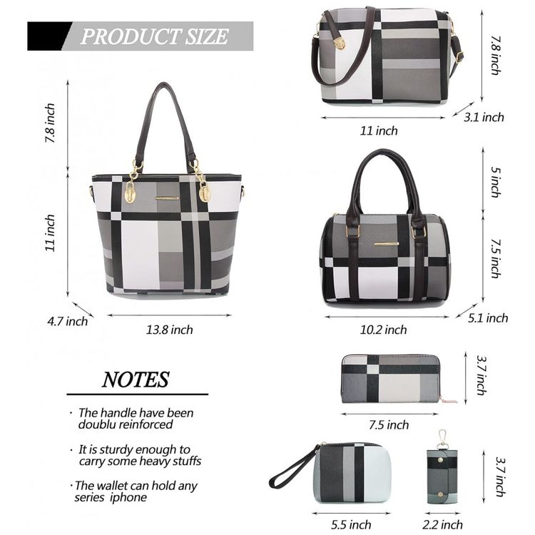 Conjunto-de-Bolsas-Femininas-6-Pecas-com-Carteira-2E-youth-foto-1