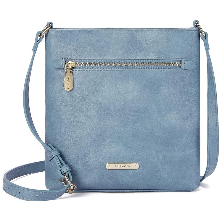 Bolsa-de-Ombro-Feminina-de-Couro-Sintetico-BOSTANTEN-Azul-foto-0