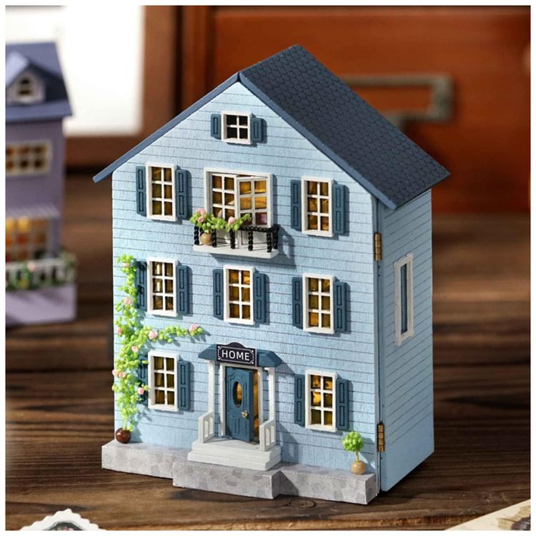 Casa-de-Bonecas-em-Miniatura-feita-em-Madeira-com-Detalhes-foto-1