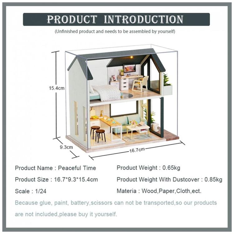 Casa-em-Miniatura-Realista-com-Moveis-3D-de-Madeira-para-foto-2