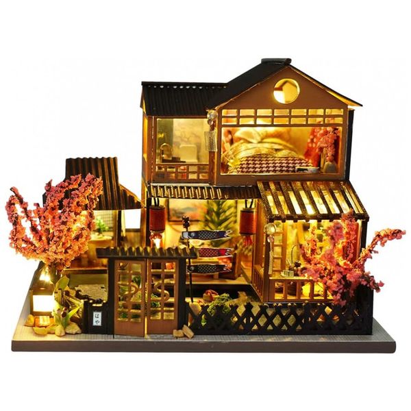 Casa-em-Miniatura-Realista-com-Luzes-Moveis-em-Madeira-3D-foto-0