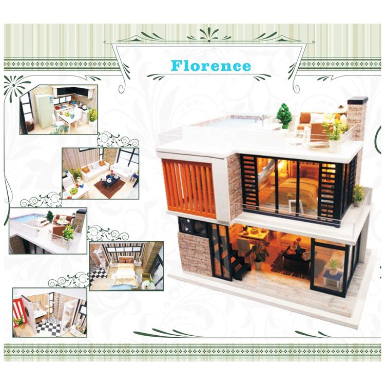 Casa-em-Miniatura-Realista-Moderna-com-Musica-para-Adultos-e-foto-1