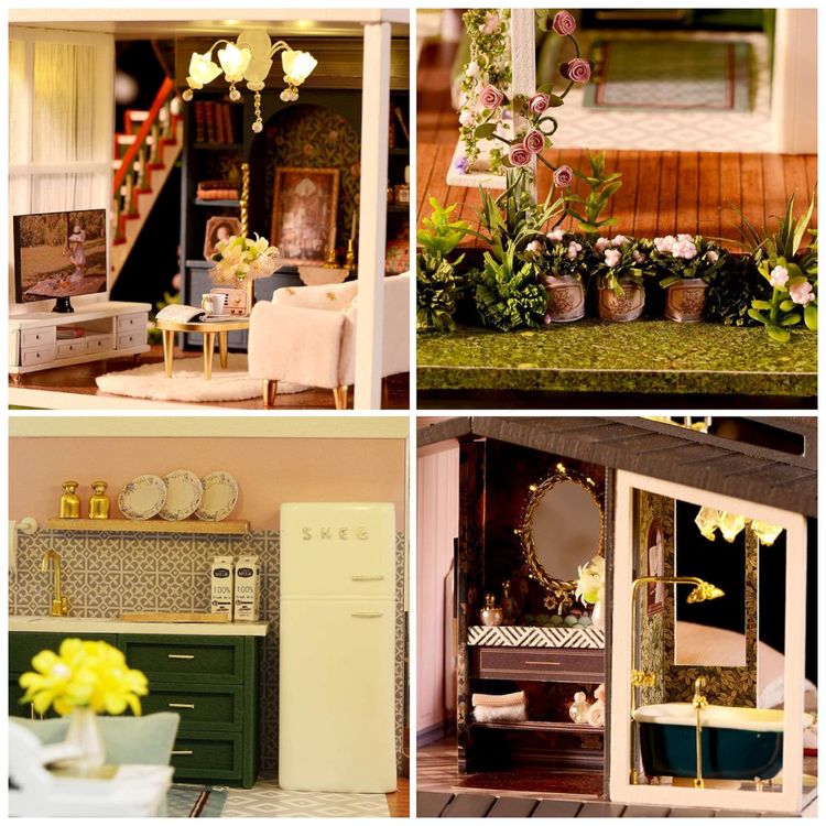 Casa-em-Miniatura-Realista-com-Moveis-e-Jardim-para-Adultos-foto-5